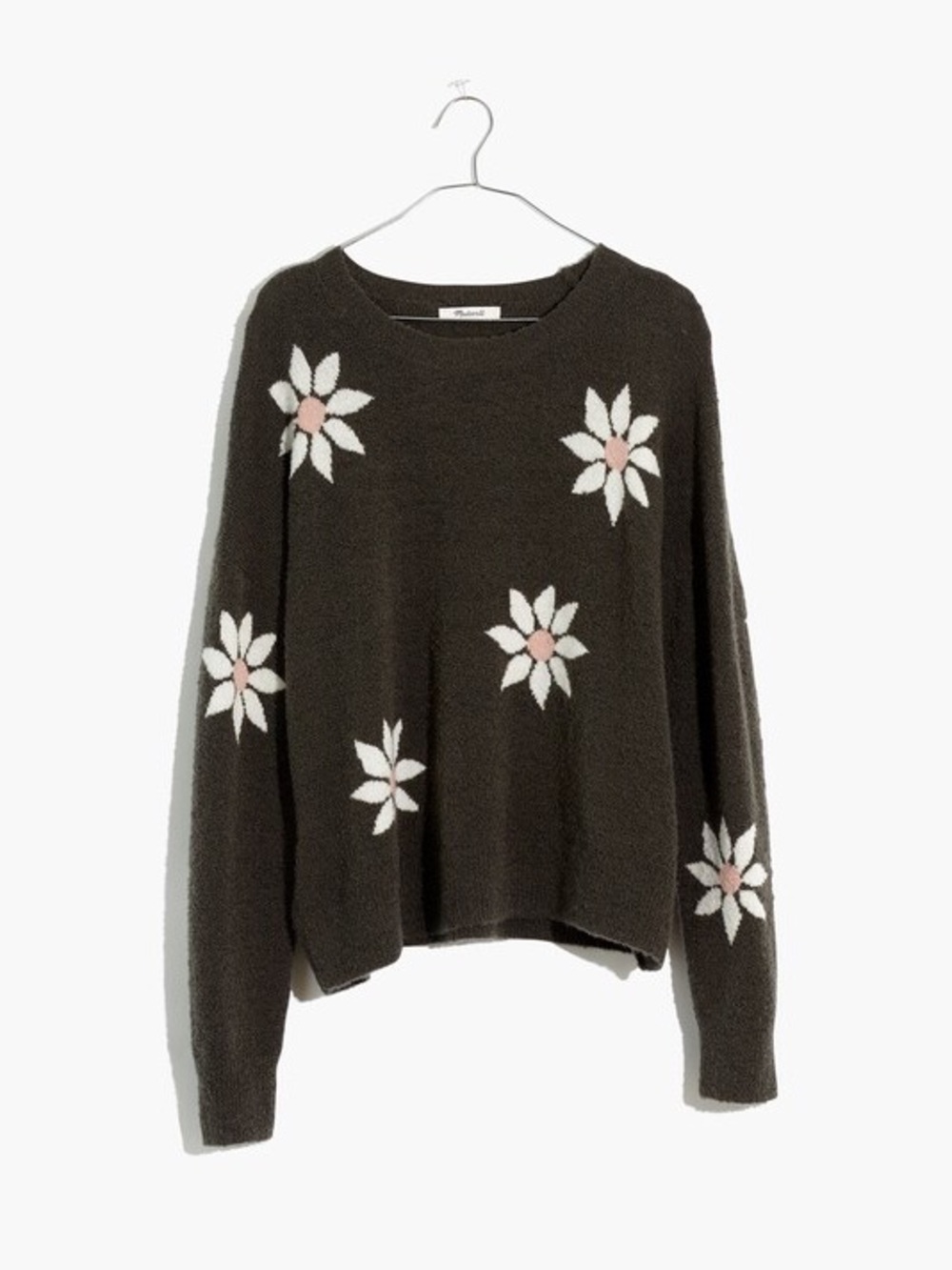 Madewell Floral Intarsia Pullover Sweater size M